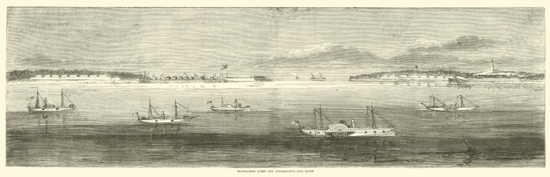 Blockading Fleet off Wilmington, Old Inlet, October 1864 by American School