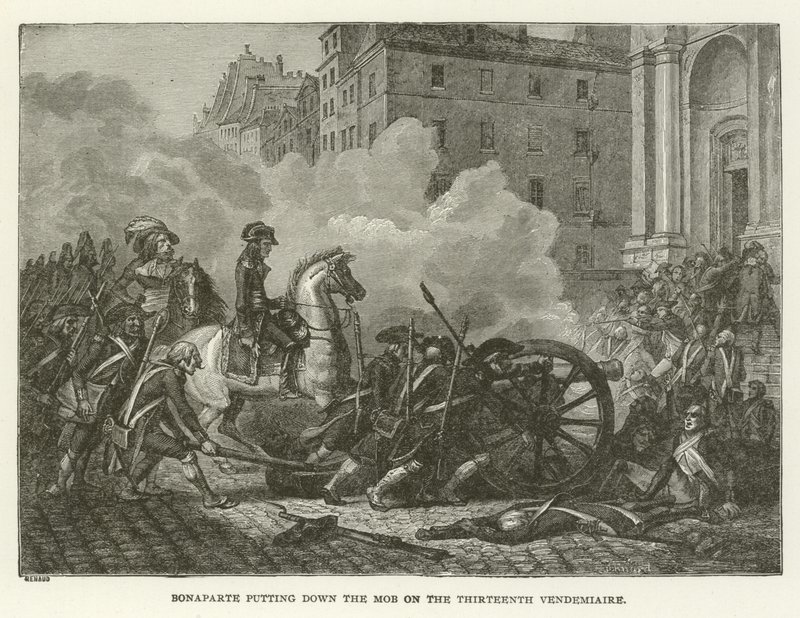 Bonaparte Putting Down the Mob on the Thirteenth Vendémiaire by American School