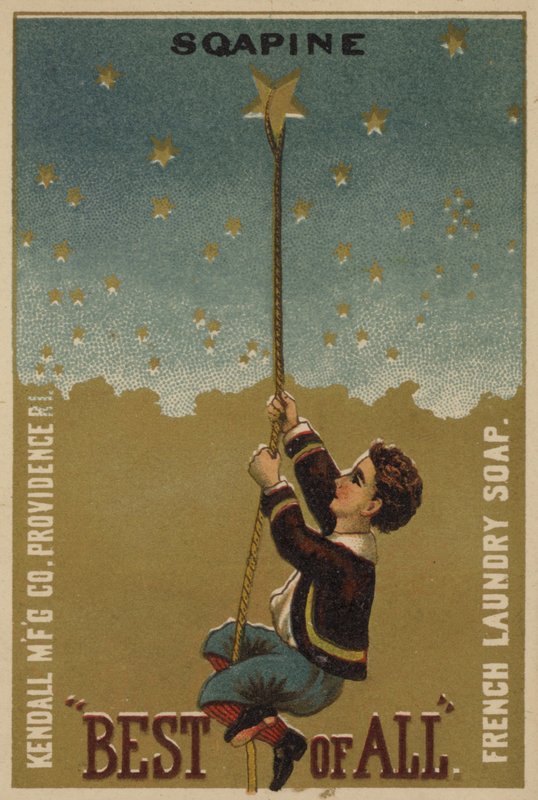 Boy Climbing Rope to Stars by American School