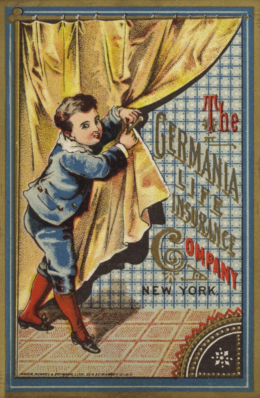 Boy Opening Curtain by American School