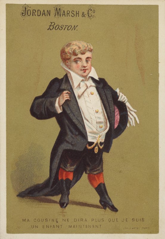 Boy Wearing Adult Clothes by American School