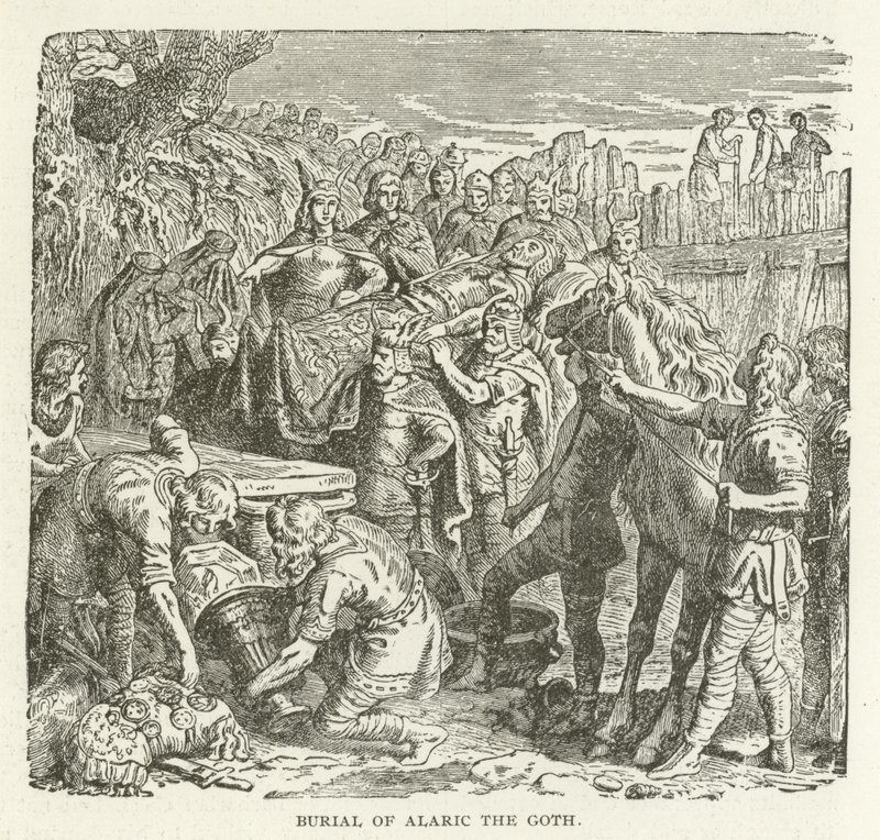 Burial of Alaric the Goth by American School