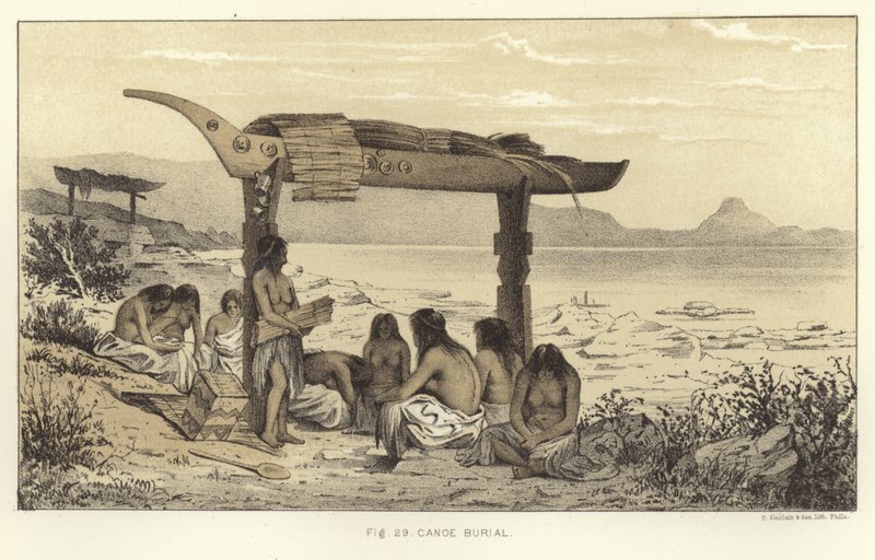 Canoe Burial by American School