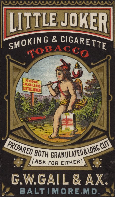 Cherub Carrying Tobacco and Lighter by American School