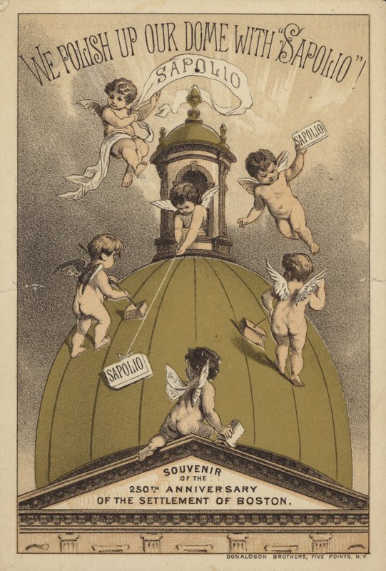 Cherubs Polishing Domed Roof by American School