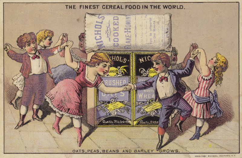 Children Dancing Round Cereal Packets by American School