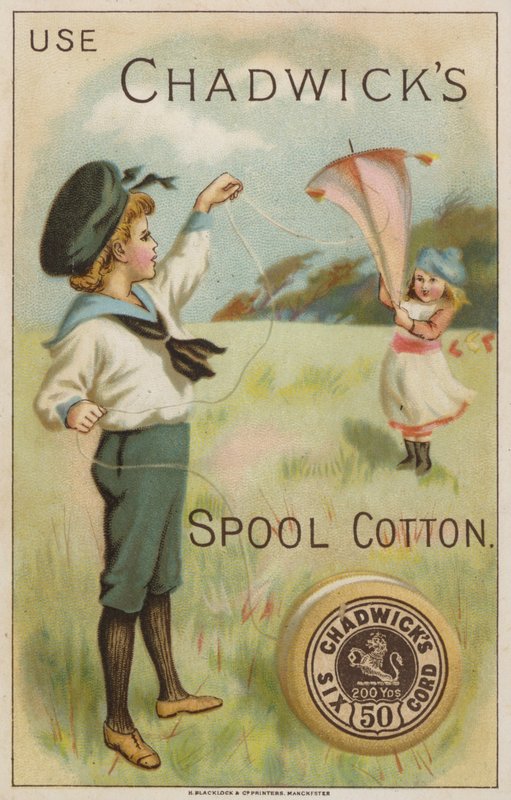 Children Flying Kite in Countryside by American School