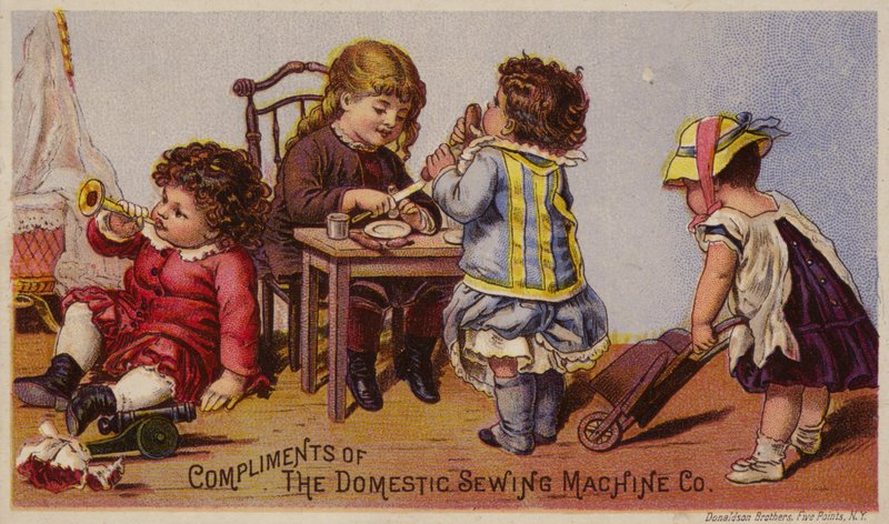 Children Playing and Eating by American School