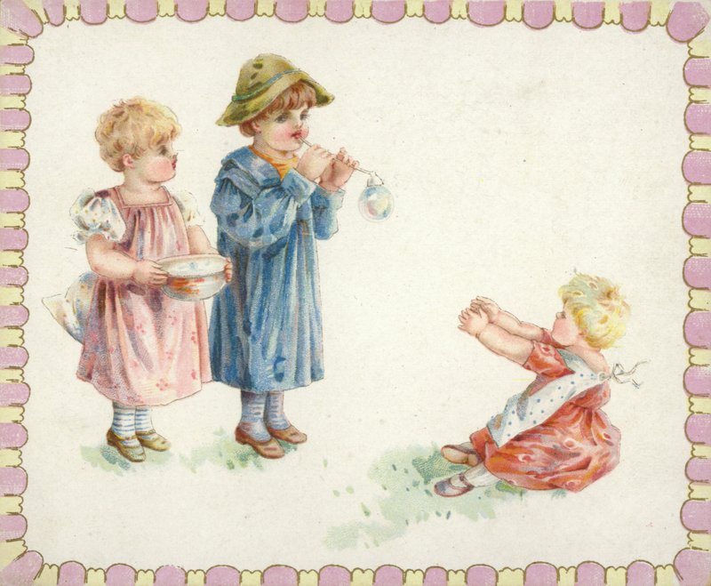 Children Blowing Bubbles by American School
