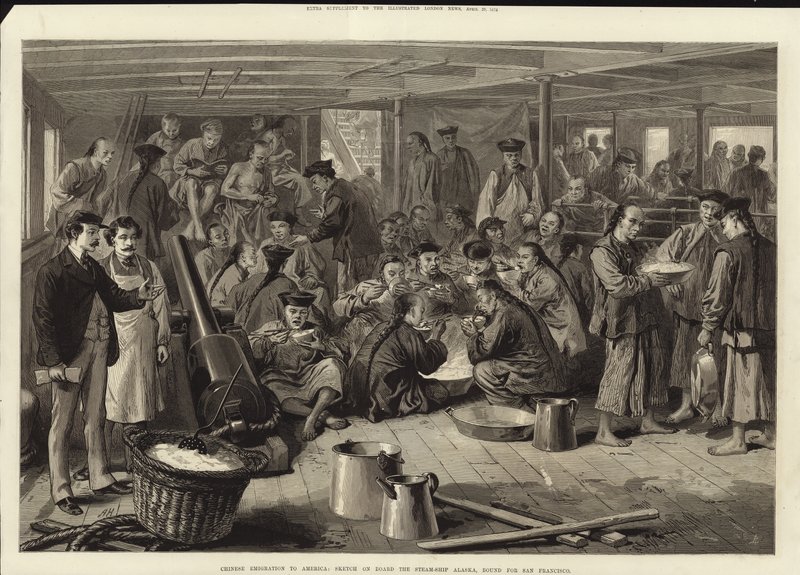 Chinese Emigration to America by American School