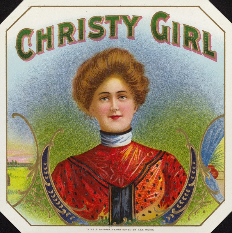 Christy Girl, Cigar Label by American School
