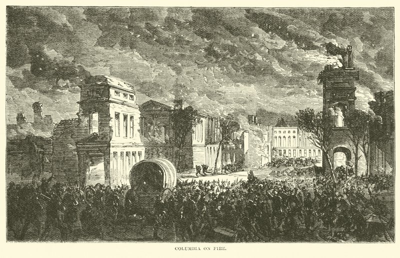 Columbia on Fire, February 1865 by American School