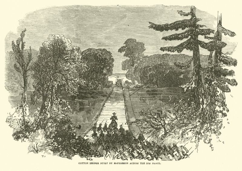 Cotton Bridge Built by McPherson Across the Big Black by American School