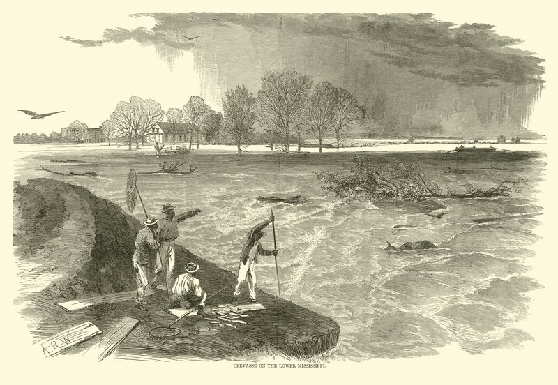 Crevasse on the Lower Mississippi, 1862 by American School