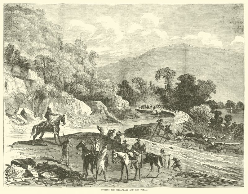 Cutting the Chesapeake and Ohio Canal, July 1864 by American School