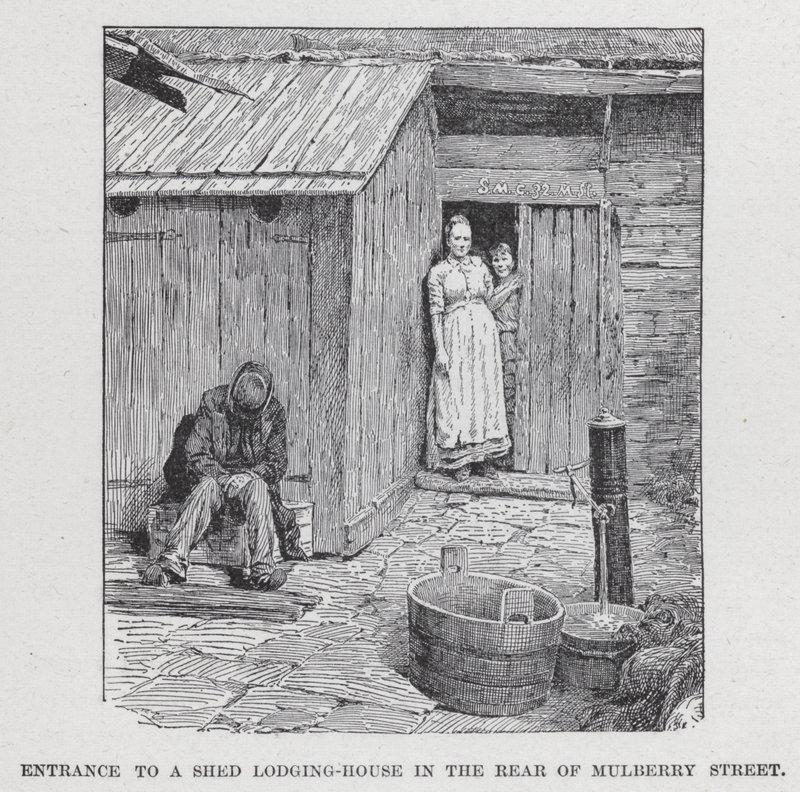 Entrance to a Shed Lodging-House in the Rear of Mulberry Street by American School
