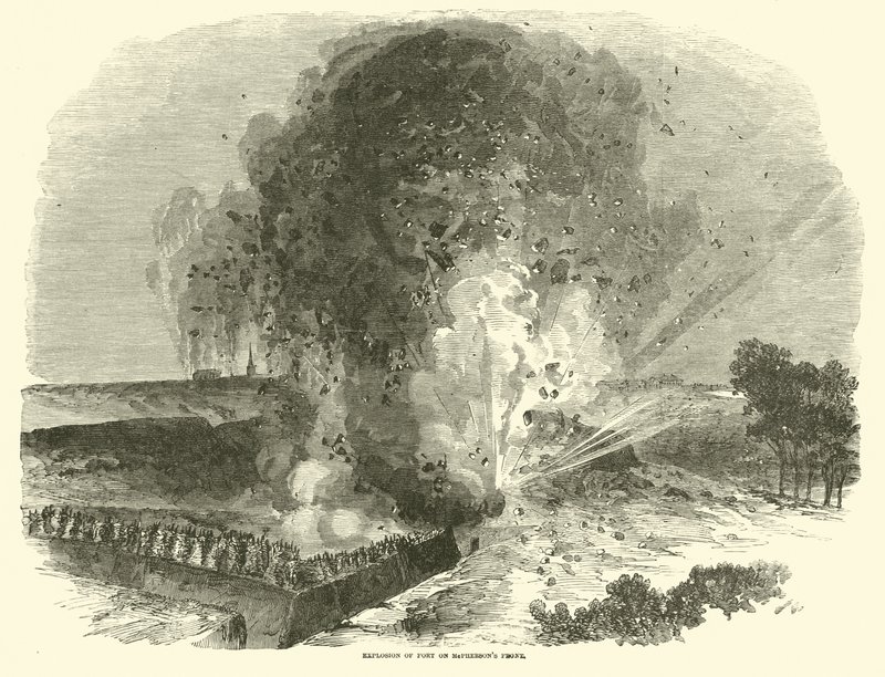 Explosion of Fort on McPherson