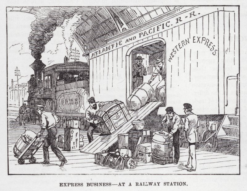Express Business, at a Railway Station by American School