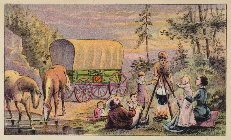 Family Round the Campfire by American School