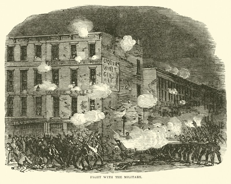 Fight with the Military, July 1863 by American School