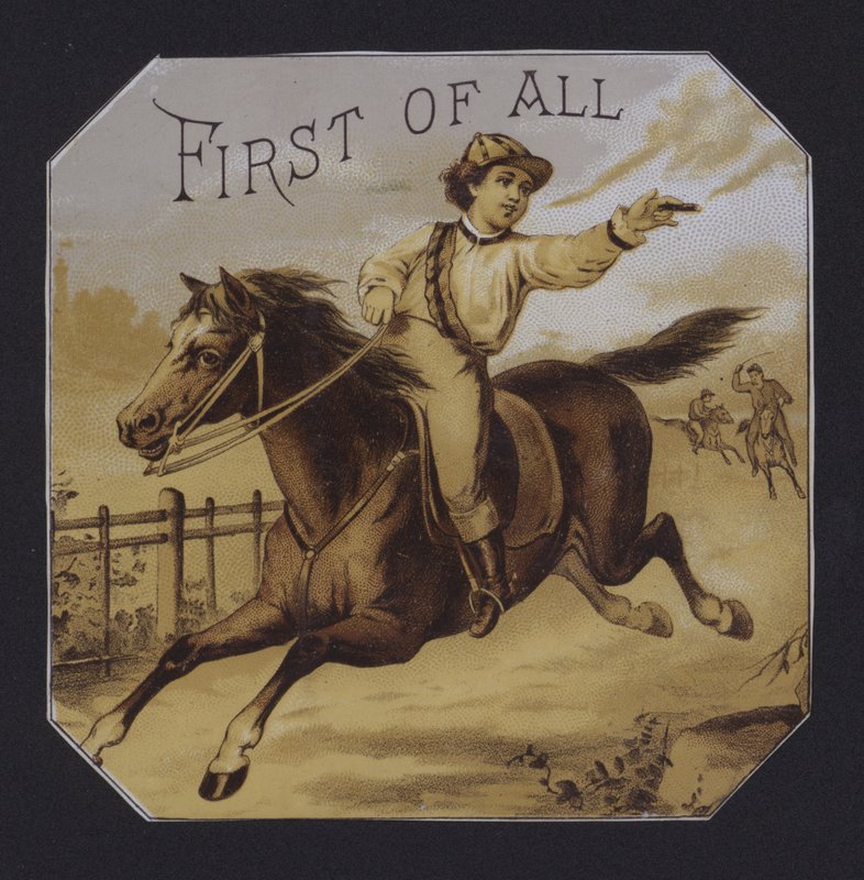 First of All, cigar label by American School