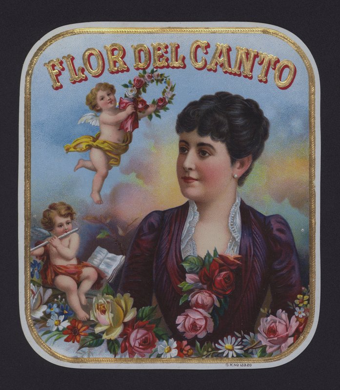 Flor del Canto, cigar label by American School