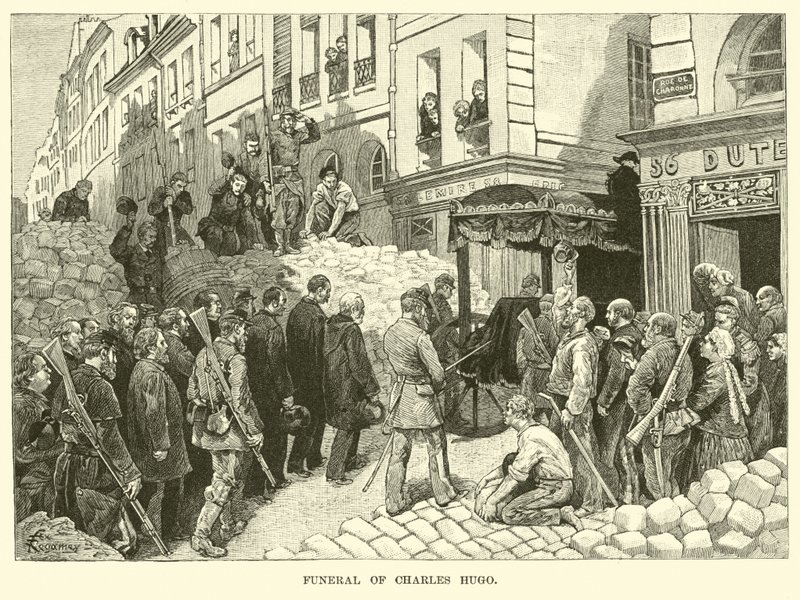 Funeral of Charles Hugo by American School
