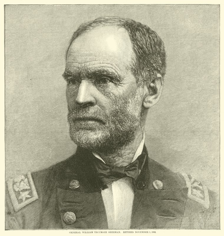 General William Tecumseh Sherman, Retired 1 November 1883, May 1864 by American School