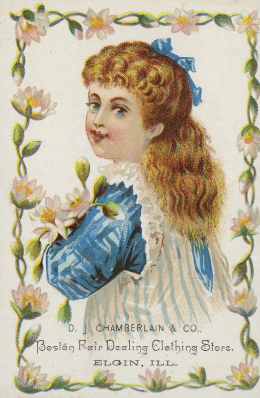 Girl Holding Flowers by American School