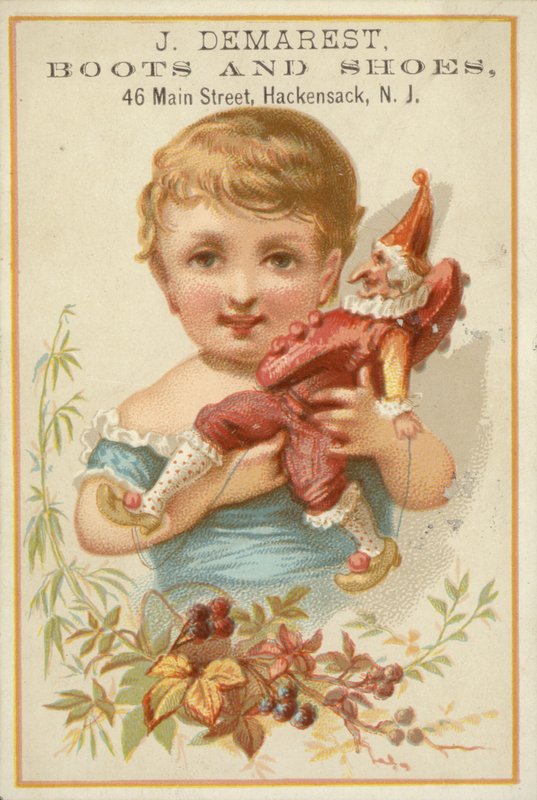 Girl Holding Mr. Punch by American School