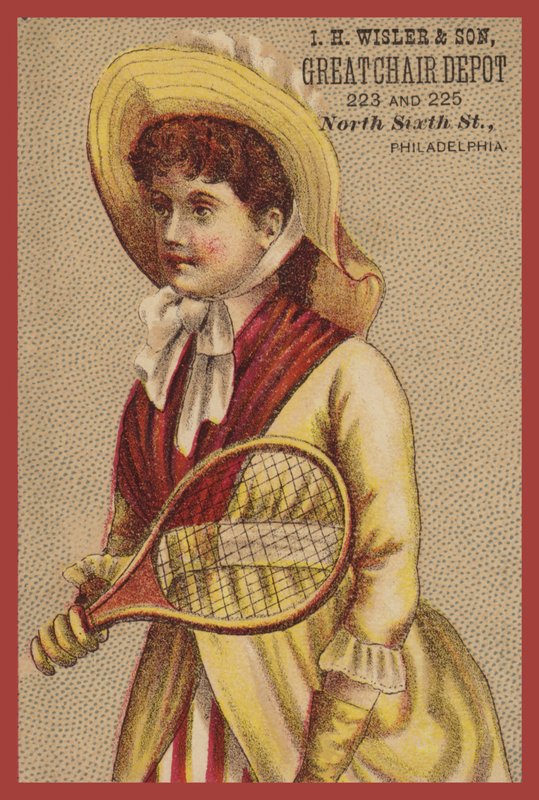 Girl Holding Racquet by American School