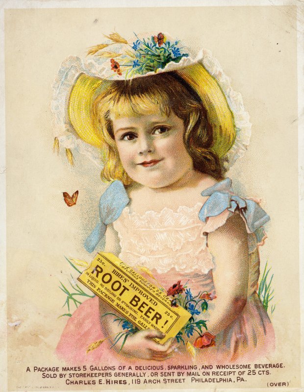 Girl Advertising Hires Improved Root Beer by American School