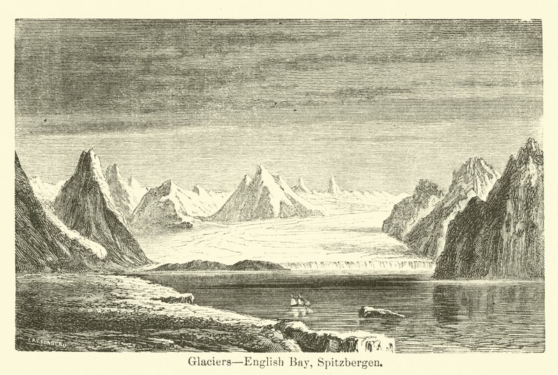 Glaciers, English Bay, Spitzbergen by American School