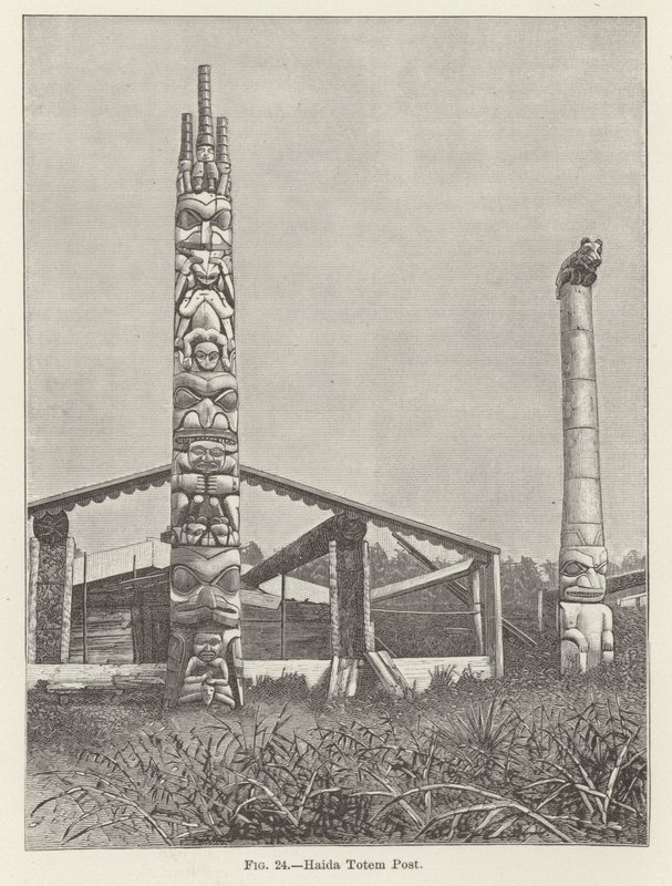 Haida Totem Post by American School