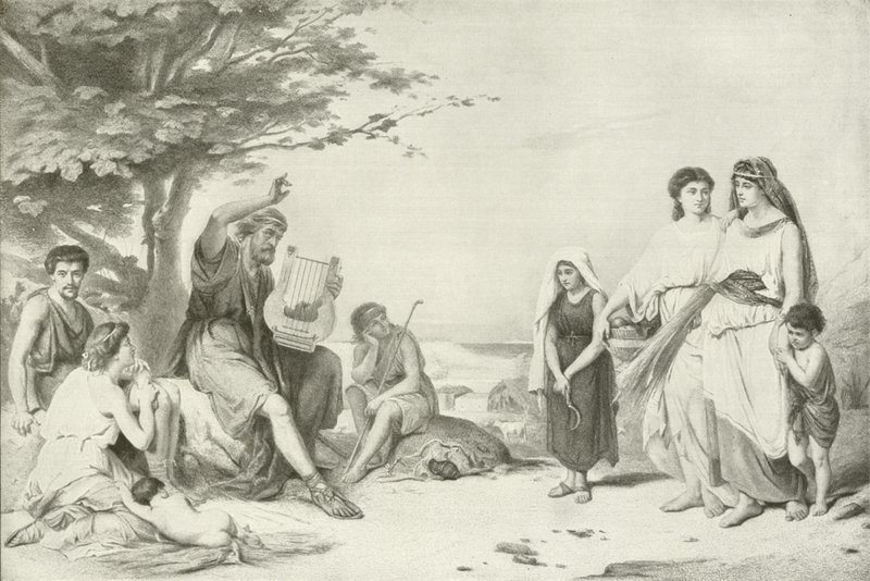 Homer reciting the Iliad by American School