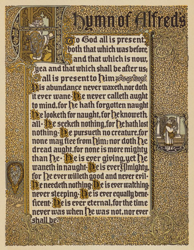 Hymn of King Alfred by American School