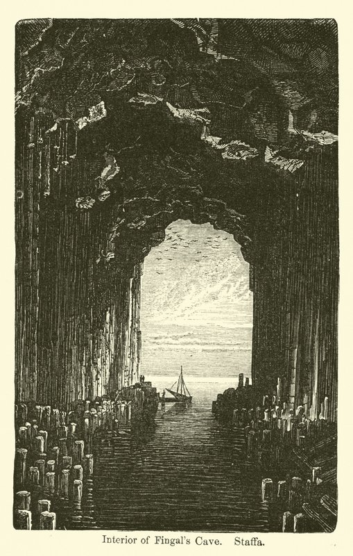 Interior of Fingals Cave, Staffa by American School
