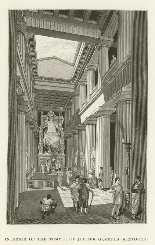 Interior of the Temple of Jupiter Olympus, restored by American School