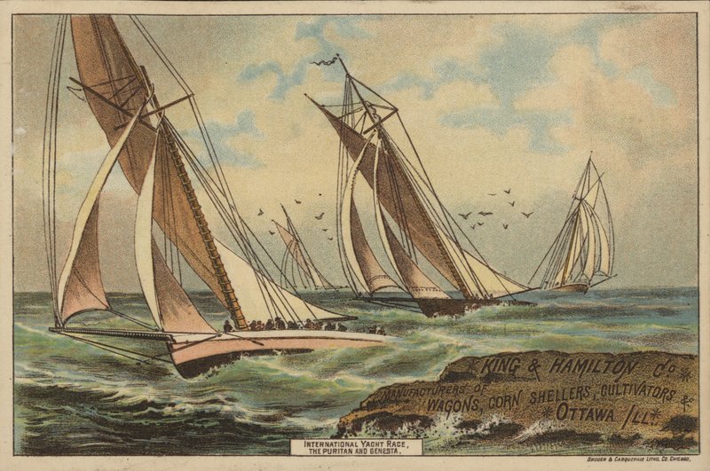 International Yacht Race, The Puritan and Genesta by American School