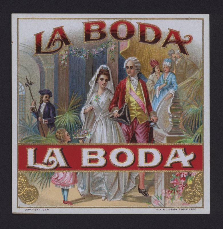 La Boda, cigar label by American School
