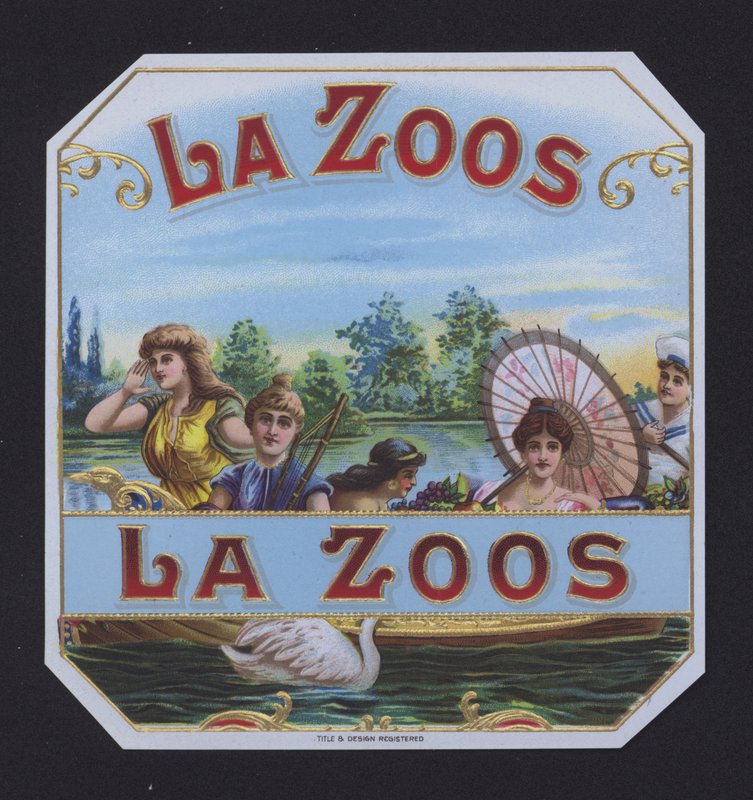 La Zoos, cigar label by American School