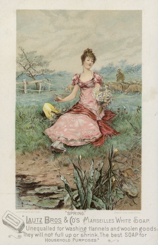Lady Sitting in Meadow by American School