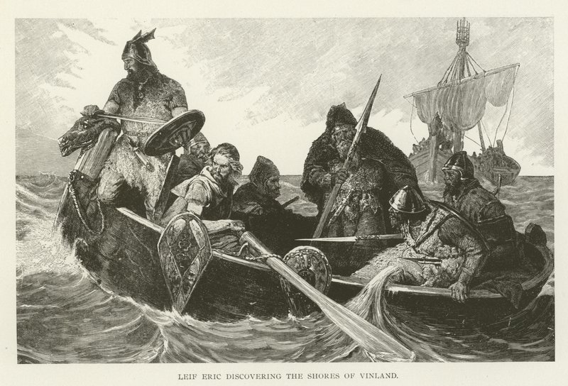 Leif Eric discovering the Shores of Vinland by American School
