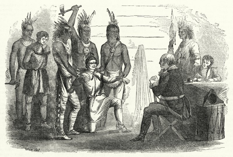 Lieutenant Boyd before Colonel Butler, an Incident of Savage Forbearance and Civilized Vindictiveness by American School