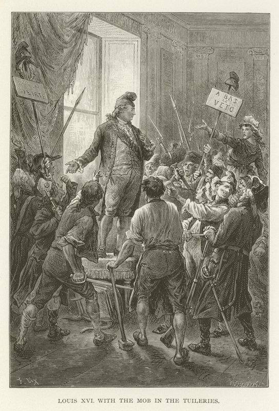 Louis XVI with the mob in the Tuileries by American School