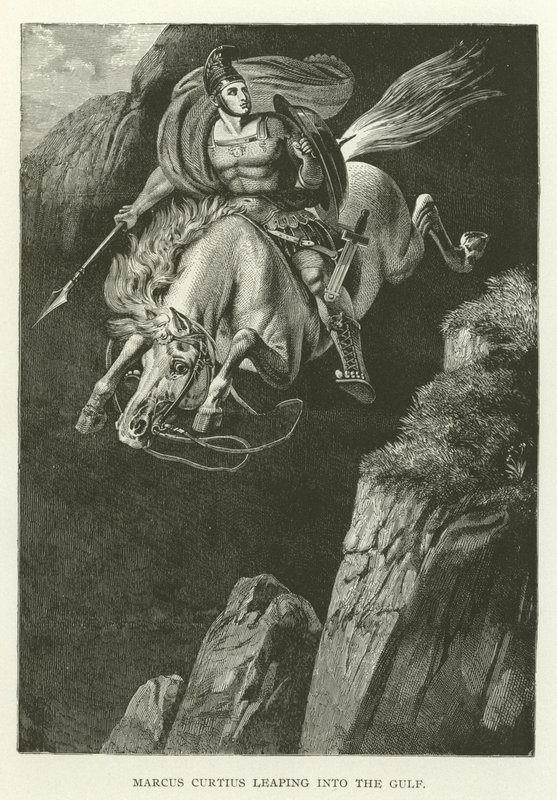 Marcus Curtius Leaping into the Gulf by American School