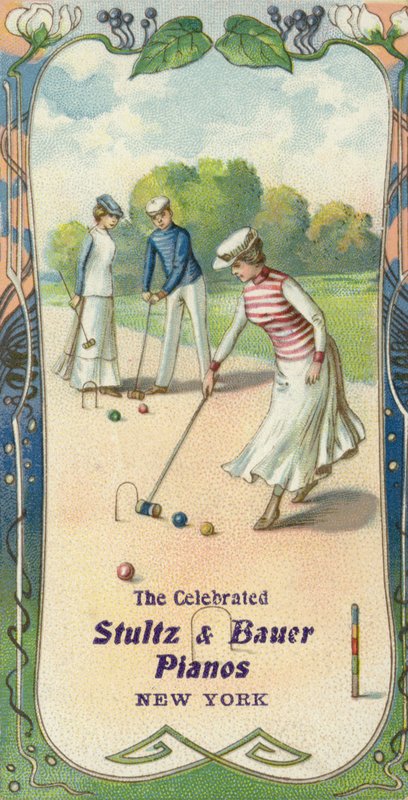 Men and Women Playing Croquet by American School