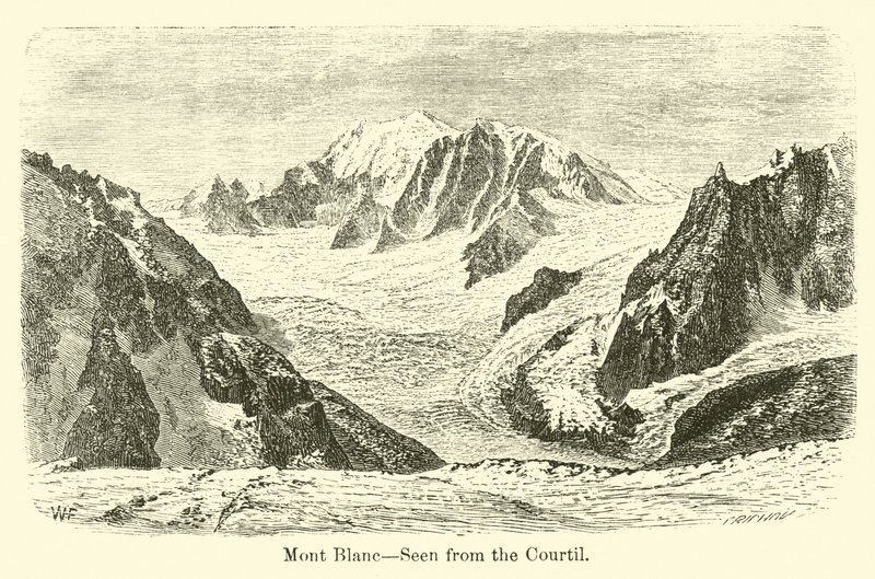 Mont Blanc, seen from the Courtil by American School