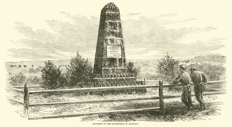 Monument on the Battlefield of Groveton, August 1862 by American School