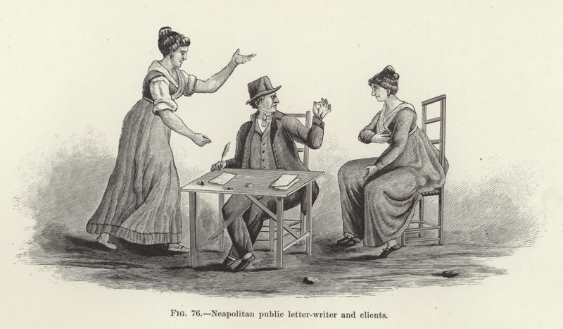 Neapolitan Public Letter-Writer and Clients by American School
